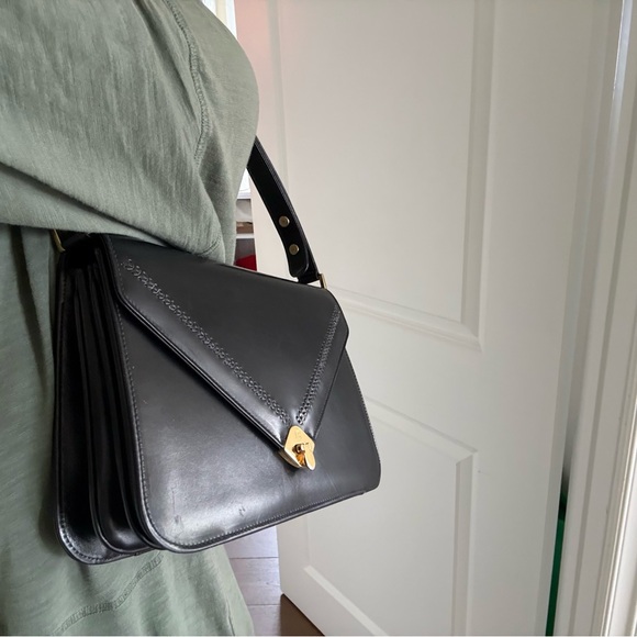 Bally vintage 90’s smooth leather black shoulder bag - Picture 15 of 15